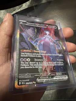Pokemon TCG Team Rockets Mewtwo EX Full Art English Edition Card 213/182 - Image 3