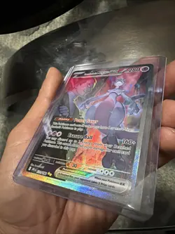 Pokemon TCG Team Rockets Mewtwo EX Full Art English Edition Card 213/182 - Image 4