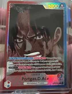 Portgas.D.Ace Alternate Art OP13-002 L Carrying On His Will One Piece Card - Image 1