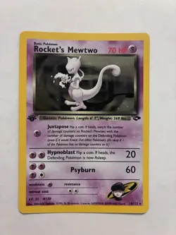 Pokemon TCG Rockets Mewtwo Gym Challenge Holo Card 14/132 1st Edition - Image 1