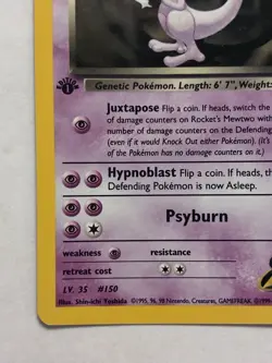 Pokemon TCG Rockets Mewtwo Gym Challenge Holo Card 14/132 1st Edition - Image 3