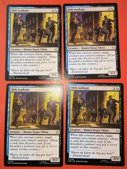 4X PLAY SET: MTG: SPIDER-MAN, MOB LOOKOUT ,REGULAR FINISH, 0136, NM - Image 1
