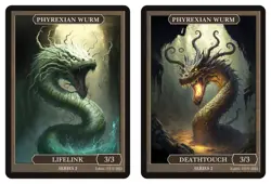 Phrexian Wurm Wurmcoil Engine Givememana Tokens Series 2 Magic the Gathering - Image 1