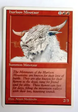►HURLOON MINOTAUR ►4. EDITION 1995 ►NM ►RED ►MAGIC ►MTG Hurloon Minotaurus - Image 1