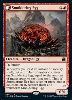 1x SMOLDERING EGG - Midnight Hunt - MTG - Magic the Gathering - Image 1