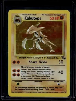 Pokemon TCG Kabutops 9/62 Fossil Holo Rare MP - Image 1