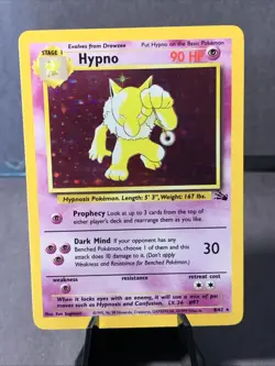 Pokemon TCG Hypno #8/62 Holo Fossil Unlimited Rare WOTC VTG 1999 LP/NM - Image 1
