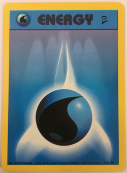 POKEMON WATER ENERGY 130/130 BASE SET 2 NEAR MINT - Image 1