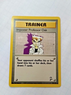 Pokemon Imposter Professor Oak 102/130 Base Set 2 Regular Unlim. - Uncirculated - Image 1