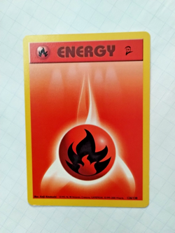 Pokemon Fire Energy 126/130 Base Set 2 Regular Unlimited - Uncirculated - Image 2