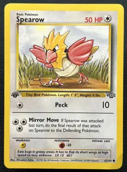 Spearow 62/64 Jungle - 1st Edition Common Pokemon TCG HP - Image 1