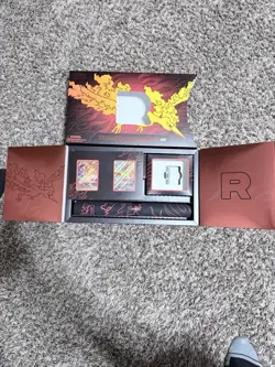Team Rocket’s Moltres EX UPC (OPENED) with Promos - NO PACKS - Pokemon - Image 1