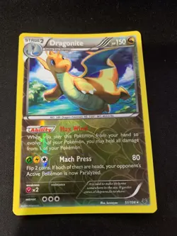 Pokemon Dragonite 51/108 Reverse Holo Rare Roaring Skies Lightly Played - Image 1