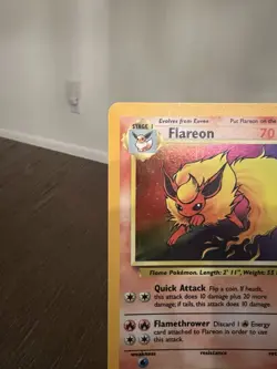 Pokemon TCG Flareon Jungle 3/64 Holo Unlimited Holo Rare - Image 4