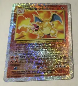 Pokemon TCG Legendary Collection Charizard Reverse Holo Card 3/110 Played 2002 - Image 1