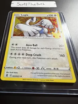 Lugia 022/025 Pokemon Celebrations 25th Anniversary Holo Rare Card TCG Near Mint - Image 2