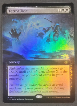 MTG Card - 1x Terror Tide - Lost Caverns of Ixalan - NM Extended Art Foil Magic - Image 1