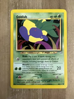 Oddish 68/111 Common Neo Genesis Unlimited Pokemon TCG Card WOTC NM 2000 - Image 1