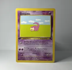 1st Edition Slowpoke 55/62 Fossil Common Non Holo 1999 NM Pokemon Card - Image 1