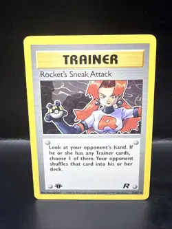 Pokemon Team Rocket 72/82 Rocket's Sneak Attack 1st Edition Pokemon Card B - Image 1