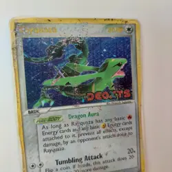 2005 Rayquaza Holo Rare ?Stamped? Pokemon Card #22/107 EX Deoxys Bad Condition - Image 2