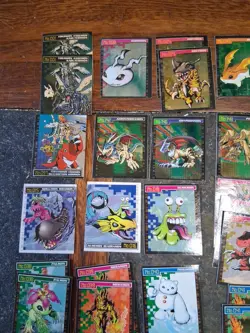 Lot Of 154 Cards RARE 1999 Digimon Data Mini Cards Includes Holos - Image 2