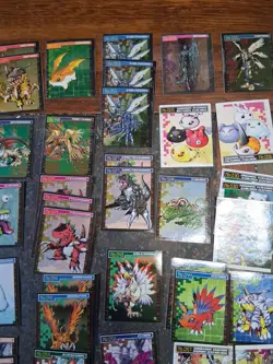 Lot Of 154 Cards RARE 1999 Digimon Data Mini Cards Includes Holos - Image 3