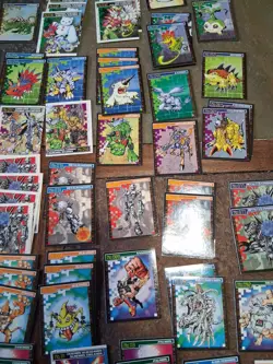 Lot Of 154 Cards RARE 1999 Digimon Data Mini Cards Includes Holos - Image 5