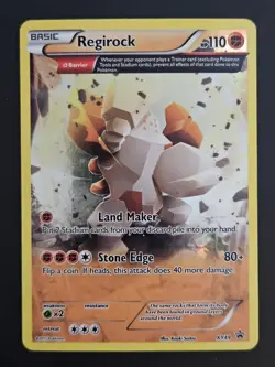 Pokemon Regirock TCG Card XY49 Promo Landmaker Stone Edge Holo Rare - Image 1