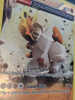 Pokemon Regirock TCG Card XY49 Promo Landmaker Stone Edge Holo Rare - Image 3