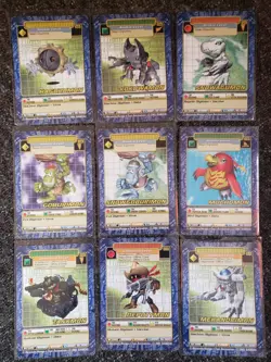 Complete Vintage Digimon Battle Series 3 Street Starter 1 Card Set Wargreymon ++ - Image 2