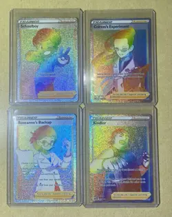 Pokemon TCG 4 Card Secret Rainbow Trainer Lot All Cards NM - Image 1