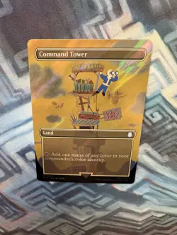 MTG Borderless Surge Foil Command Tower NM Unplayed Universes Beyond: Fallout - Image 3