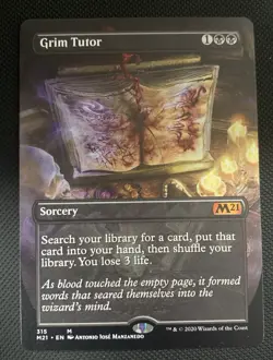 Magic Grim Tutor (Alternate Art) Core Set 2021 Regular MtG - Image 1