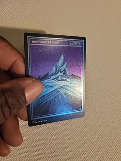 Snow-Covered Island PixelSnowLands.jpg (Etched) Secret Lair Drop Foil Light Play - Image 1