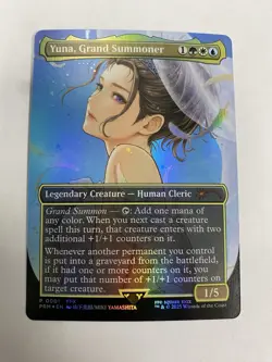 YUNA GRAND SUMMONER (BORDERLESS) WPN FINAL FANTASY FOIL PROMO 0001 - Image 1