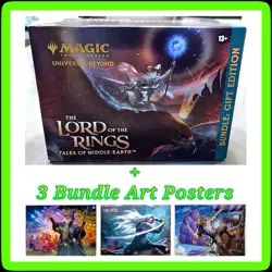 🆕 2023 MTG Lord Of Rings GIFT EDITION BUNDLE ✅ NEW SEALED + 3 Bonus Art Posters 195166205311 - Image 1