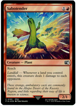 Sabotender (Foil) - 0153 - Final Fantasy - MTG - NM/M - Image 1