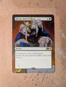 Heroic Intervention MTG Hand Painted Alter MHA My hero Academia Anime ALL MIGHT - Image 5