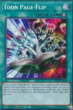 1X NM Toon Page-Flip - BLCR-EN068 - Secret Rare 1st Edition yugioh - Image 1