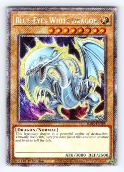Yugioh Blue-Eyes White Dragon RA04-EN108 Alt Art 1st Platinum Secret Rare - NM💎 - Image 1