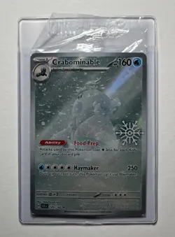Crabominable 149/142 Snowflake Holiday Calendar Stamp Promo Pokemon Card SEALED - Image 1