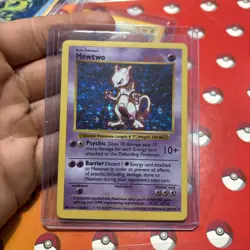 Pokemon Mewtwo TCG Rare Holo Card Shadowless, 10/102, Base Set 1999 - Image 1