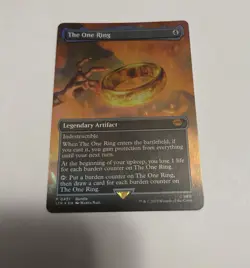 The One Ring Borderless Promo Foil LOTR Card MTG NM/M Instantly Sleeved - Image 1