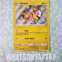 Pokemon Card Yamper SV039/SV122 Shiny Holo Rare Shining Fates Shiny Vault LP - Image 1