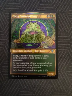 mtg uurg, spawn of turg showcase textured foil 365 dominaria united - Image 1