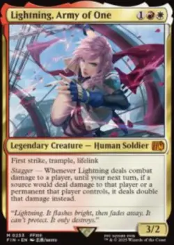 Lightning, Army of One Final Fantasy (FIN) 233 MTG Foil NM - Image 1