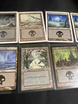 MtG X10 Swamp Magic The Gathering Land. Revised Ice Age Urza’s Saga Odyssey - Image 3
