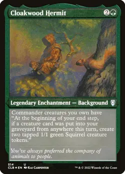 1x Cloakwood Hermit - Foil Etched NM Eng MTG - Commander Legends Baldur's Gate - Image 1