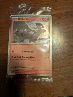 2025 Pokemon Phantasmal Flames Barnes & Noble Promo Stamped Reshiram 17 - SEALED - Image 3